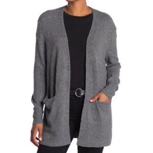 Madewell Kent wool alpaca blend cardigan sweater gray
